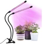 זוג מנורות גידול UV, המדמה אור שמש לגידול צמחים – ניתן לתכנת את התאורה בהתאם לצורך