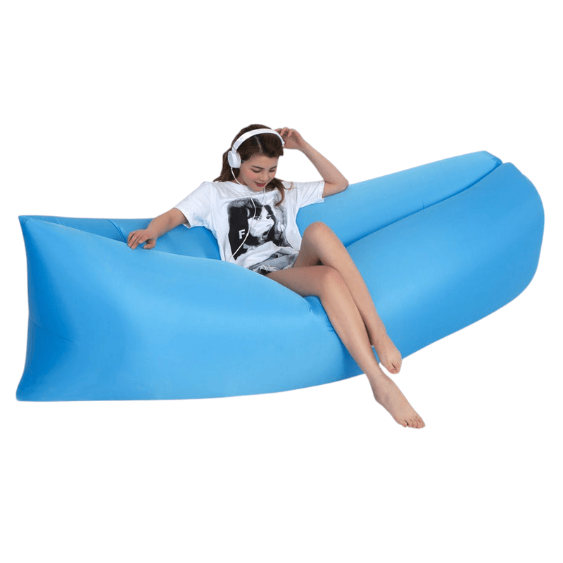 פוף מתנפח מאוויר, מיטת שטח ניידת ללא משאבה