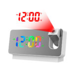 שעון מעורר דיגיטלי להקרנה 180° | מסך LED צבעוני | מתנה מושלמת