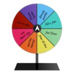 גלגל פרסים מחיק – גלגל מזל מסתובב עמיד וניתן לעריכה למשחקים ופרסים