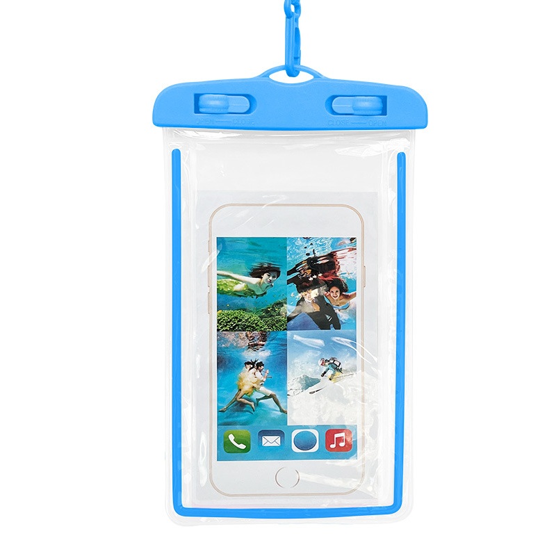 נרתיק אטום למים לטלפון X9 הגנה מושלמת לים, בריכה - תכלת