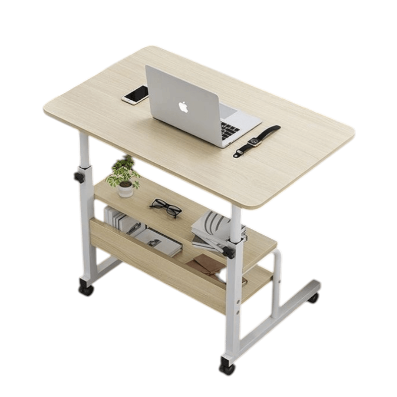 שולחן מחשב מתכוון מיוחד למיטה או לספה קל להרכבה – מידת השולחן 60*40 - עץ מיפל בהיר