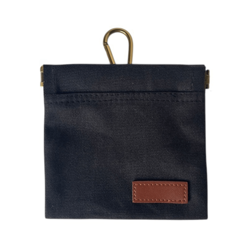 תיק חטיפים נייד לכלבים – פאוץ' אילוף עם תופסן עמיד למים - שחור