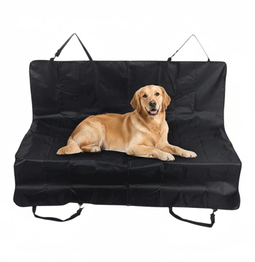 כיסוי מושב אחורי לרכב לכלבים – בד אוקספורד