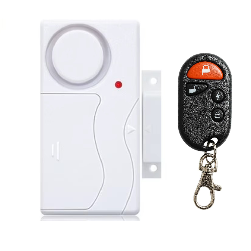 אזעקה אלחוטית לדלת וחלון עם שלט, התקנה קלה