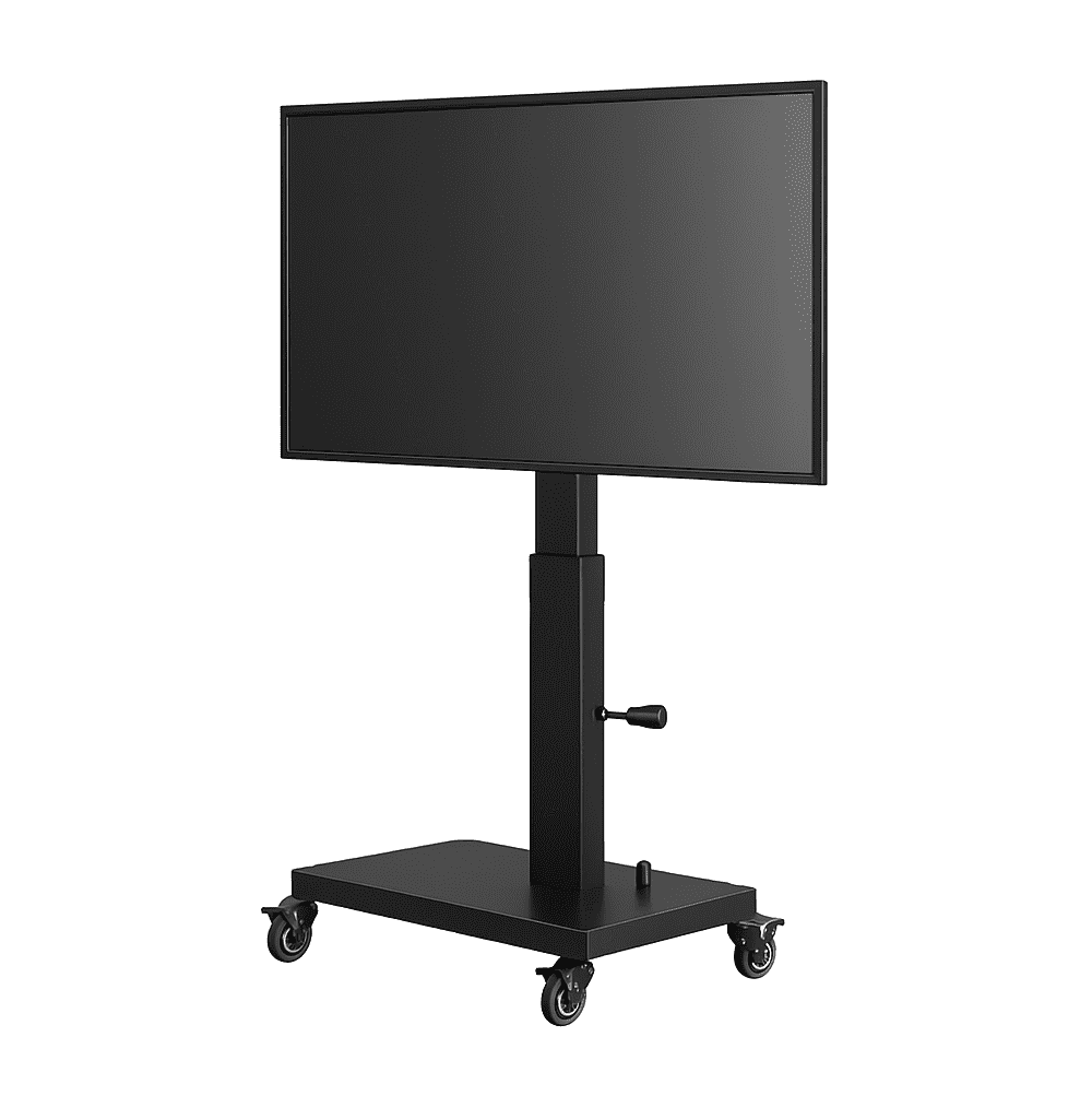 סטנד לטלוויזיה נייד 40-80 אינץ' עם סיבוב 90° וכיוונון גובה - שחור