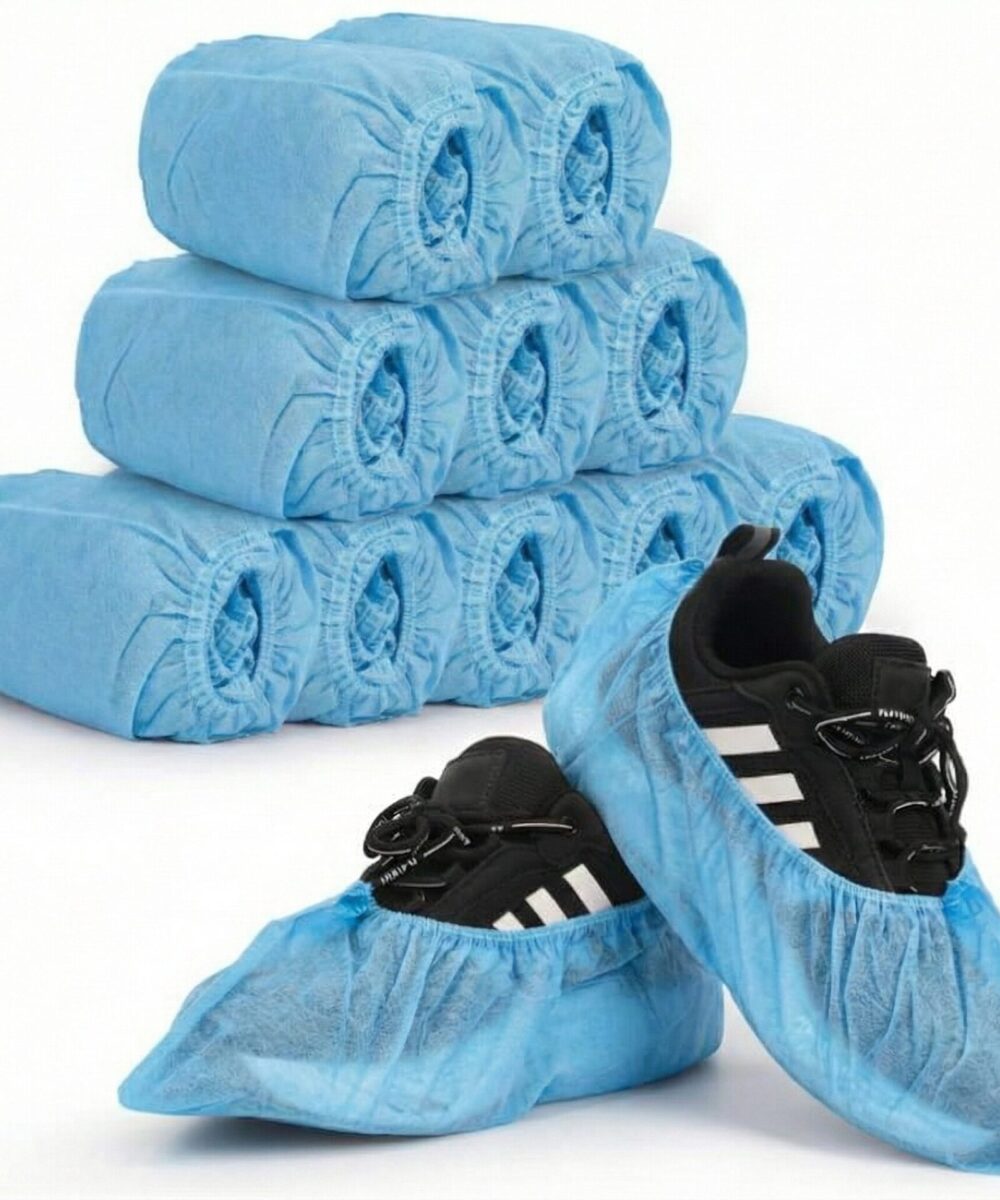 כיסוי נעליים מבד חד פעמי (ערדליים) – מארז חיסכון 50 זוגות - תכלת