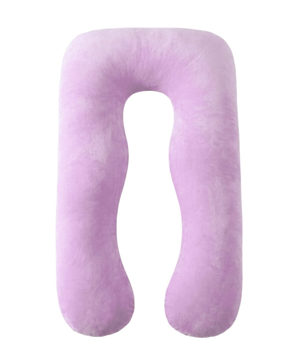 כרית הריון בצורת U – תמיכה מלאה לגוף, לשינה מושלמת ולהנקה - ורוד