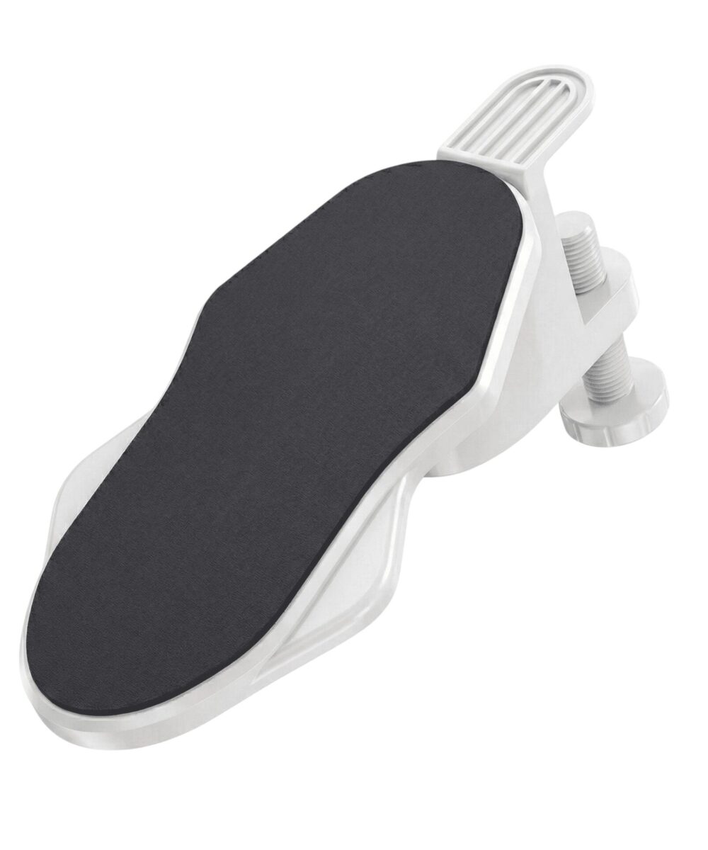 משענת יד ארגונומית למחשב – תומך מרפק מתכווננת מפלסטיק קשיח ועמיד (180°) - לבן