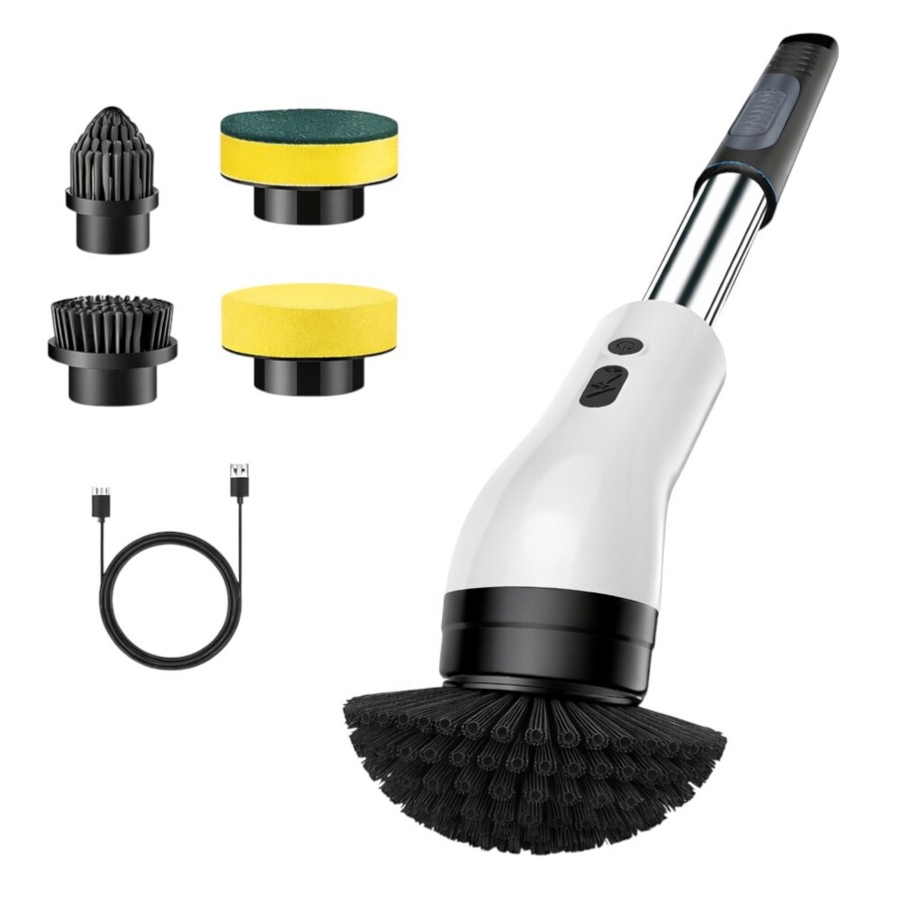 מברשת ניקוי חשמלית נטענת רב-תכליתית, 5 ראשים מתחלפים