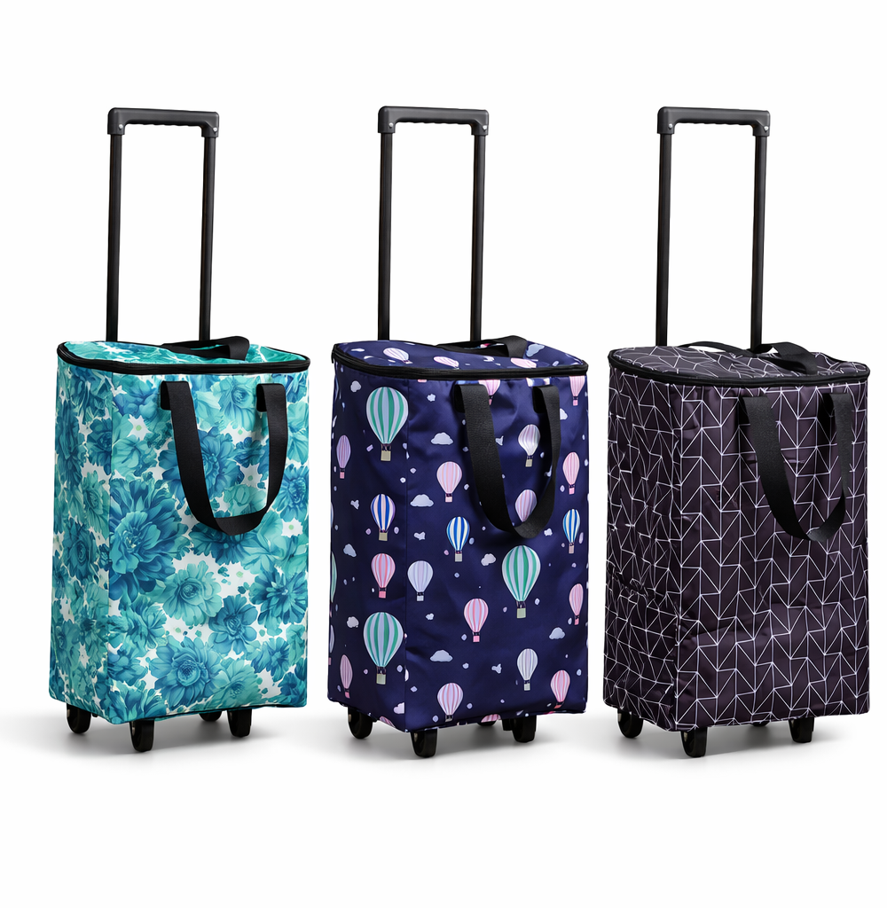 עגלת קניות תרמית מתקפלת עם גלגלים – שומרת על חום וקור