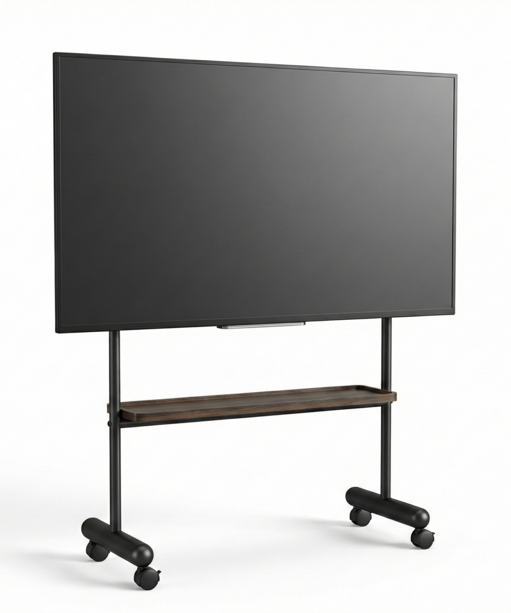 מעמד טלוויזיה נייד ומעוצב שחור על גלגלים דגם MODO-B