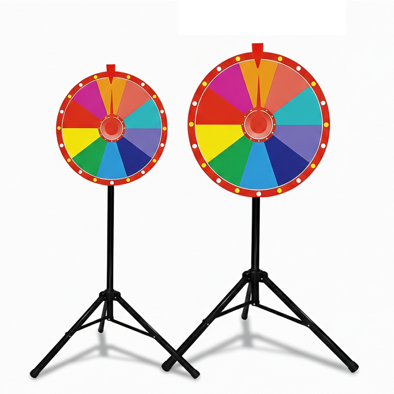 גלגל מזל מקצועי על סטנד – כתיבה ומחיקה | 60/80 ס"מ | לוח PVC עבה