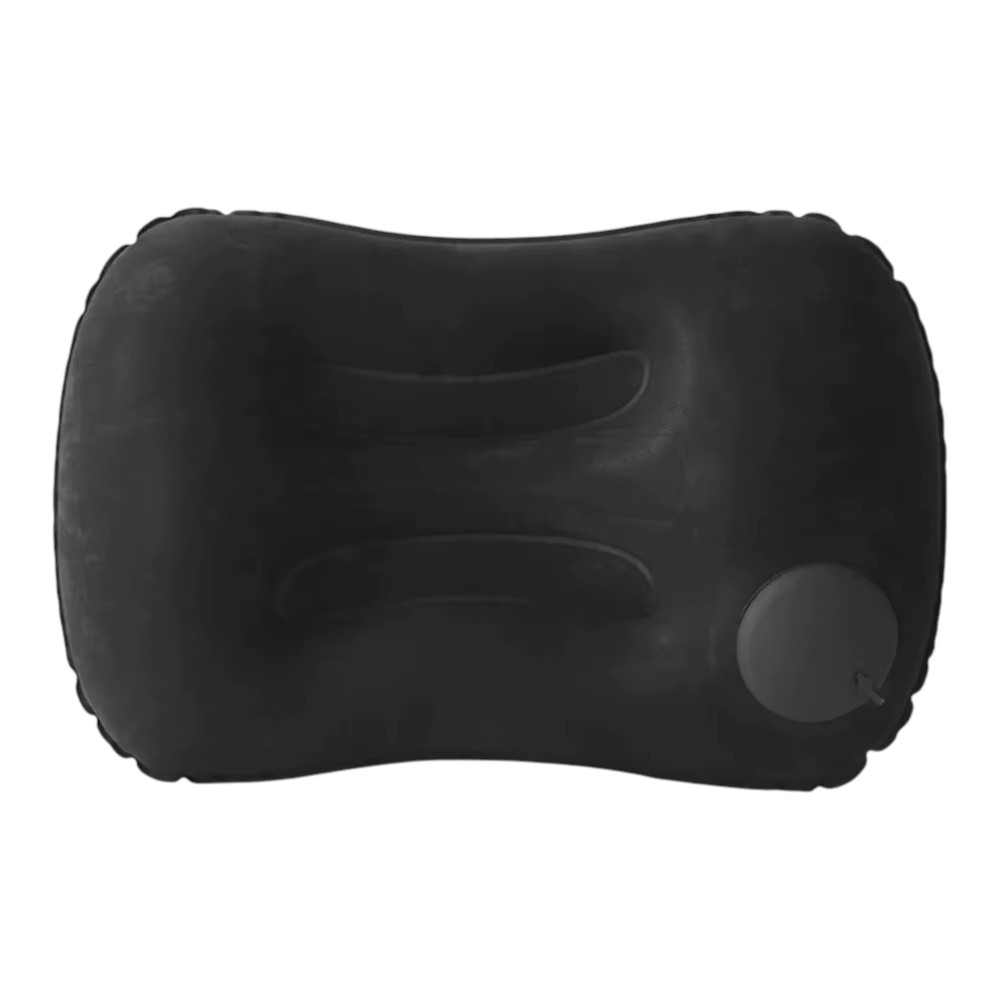 כרית נסיעות מתנפחת לצוואר – ניפוח בלחיצה | קומפקטית לטיסה ולמשרד - שחור