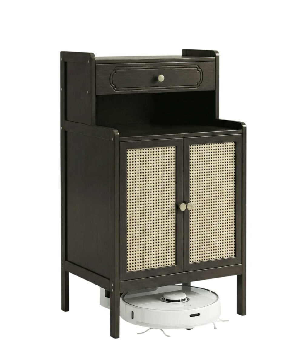 שידת "הרמוני" (Harmony) – ארון אחסון מעוצב למסתור שואב רובוטי - שחור
