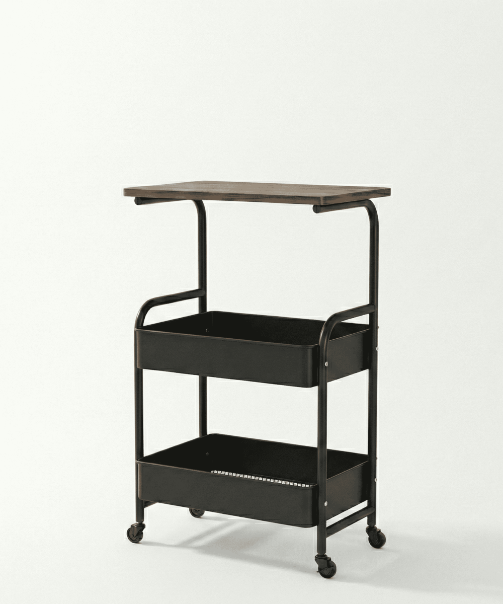 עגלת שירות "Smart-Stay" – שידת ופתרון אחסון נייד - שחור