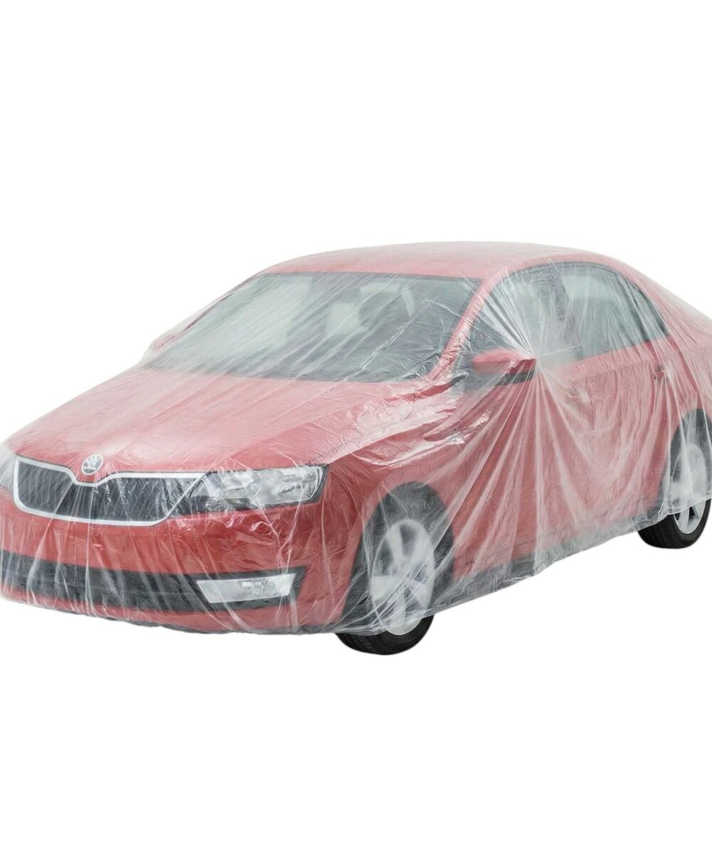 כיסוי רכב חד פעמי איכותי מניילון – הגנה מושלמת מפני גשם ואבק