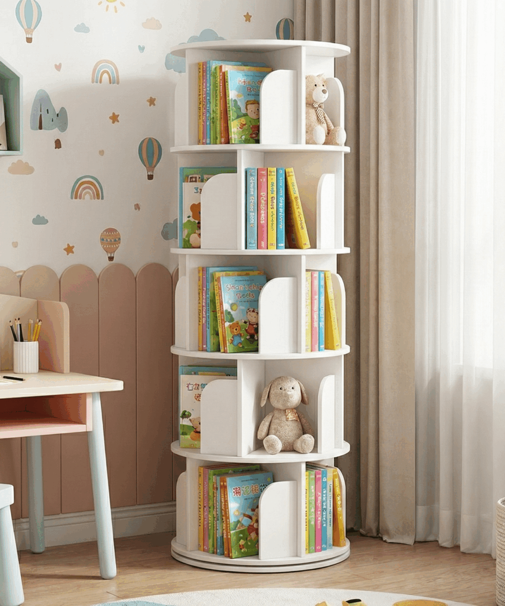 ספריית ספרים מסתובבת 360° – 5 קומות