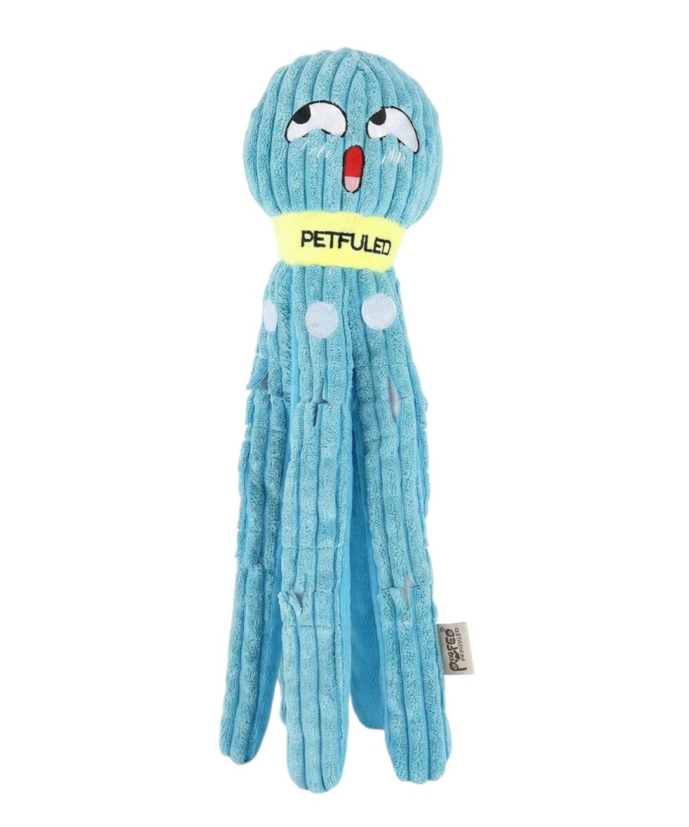 בובת תמנון Snuffle – משחק האכלה איטית וגירוי מנטלי לכלבים - תכלת