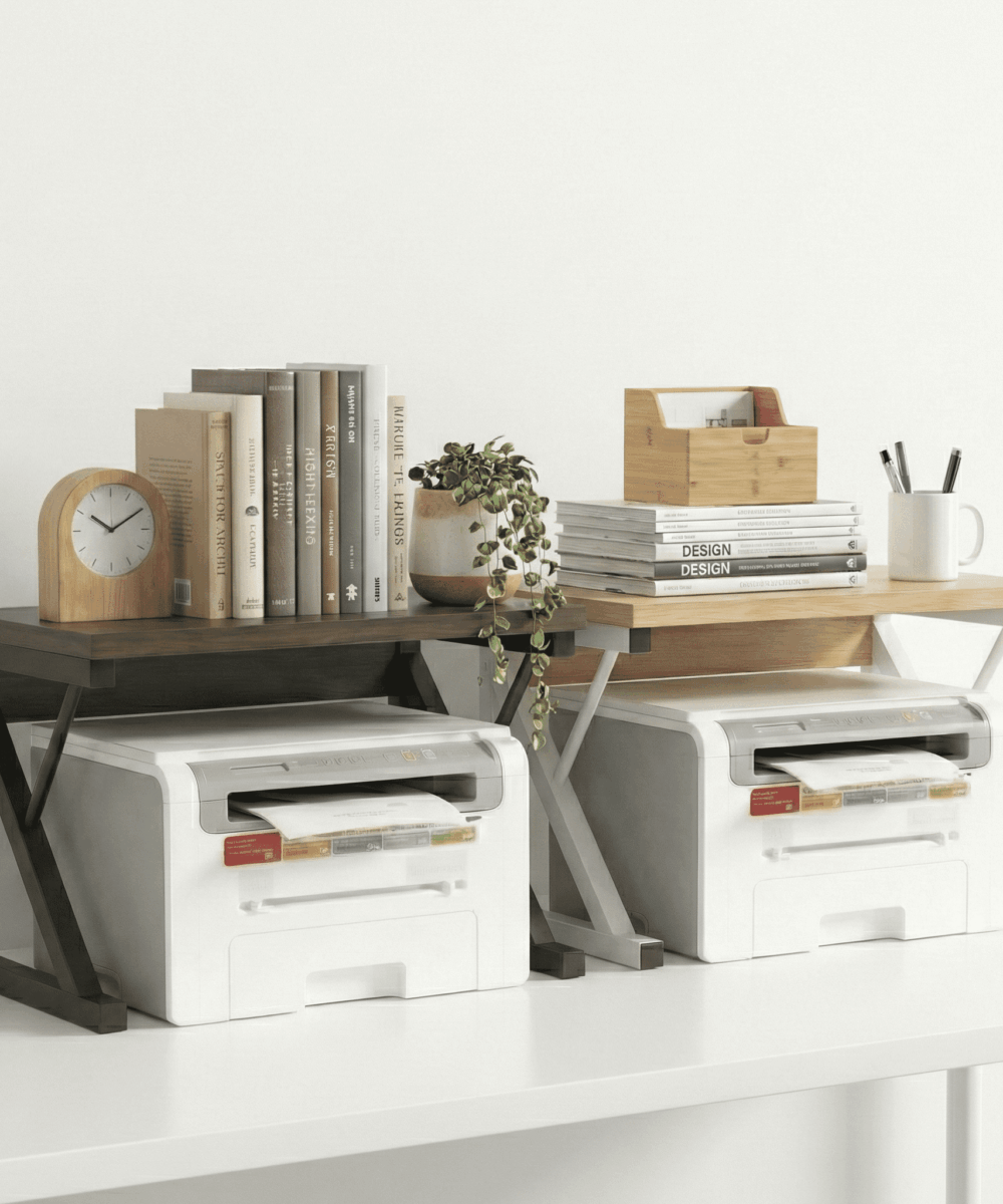 מדף ארגונית למדפסת ואחסון משרדי – דגם Z יוקרתי (54 ס"מ)