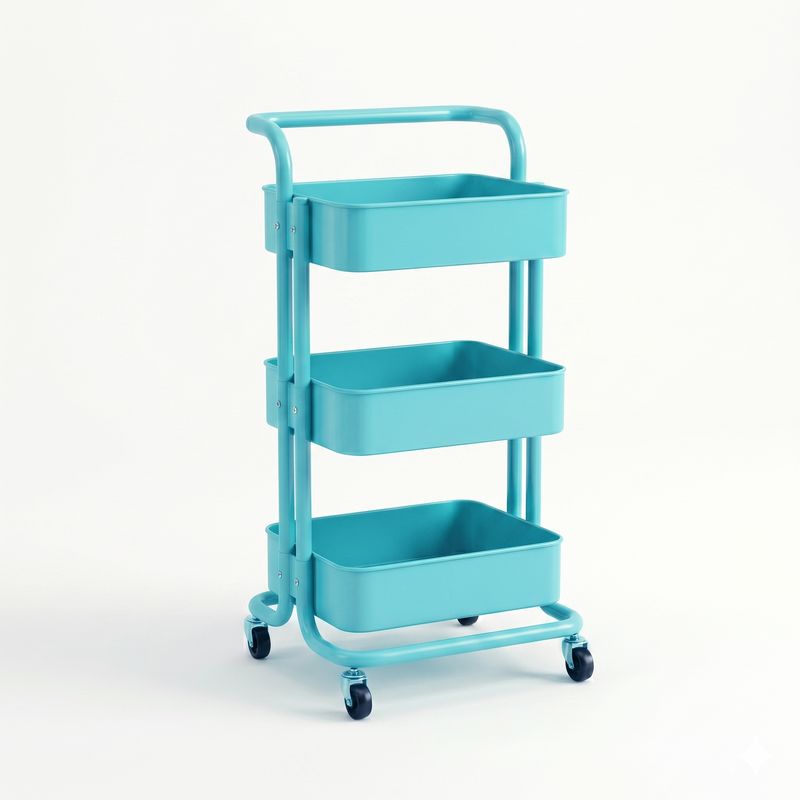 עגלת שירות וארגון רב-תכליתית 3 קומות על גלגלים-SmartRack 360 - תורכיז