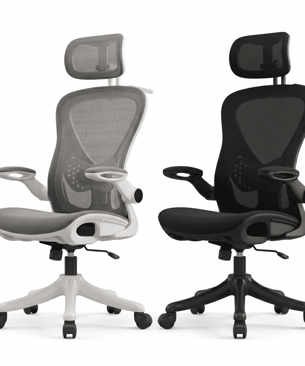 כיסא משרדי ארגונומי FLOW 922 , ידיות מתקפלות וחיסכון במקום