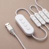 בקר תאורת לד למראה עם 4 כפתורים וחיבור USB