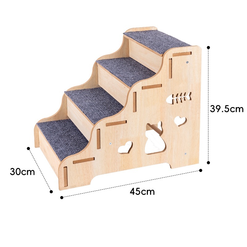 מידות מדרגות לכלבים BONI מעץ 45×30×39.5 ס"מ