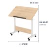 מידות שולחן מחשב מתקפל SmartFold 60 – 60×40 ס